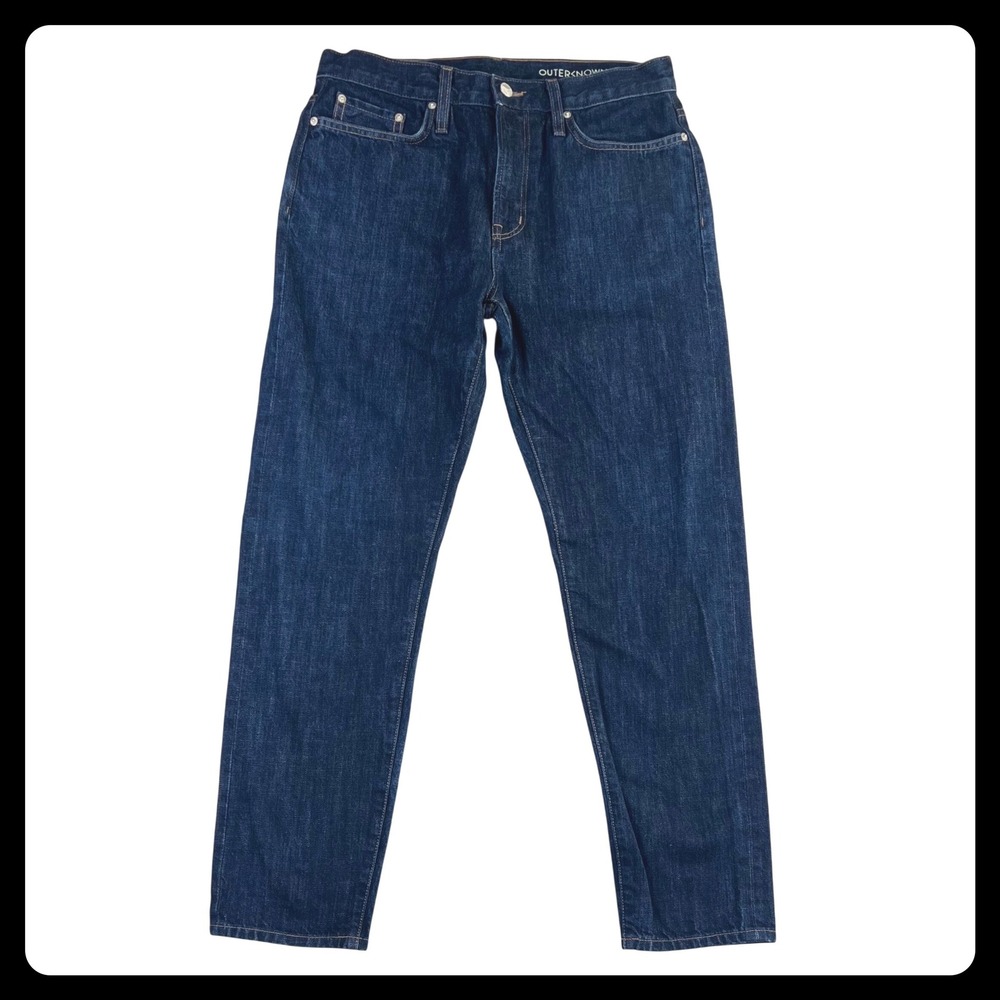 Outerknown SEA Jeans Drifter Tapered Mens 33x30 Dark Wash Organic Selvedge Denim